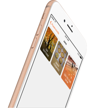 An iPhone displaying Powerwords in PowerSpeech.